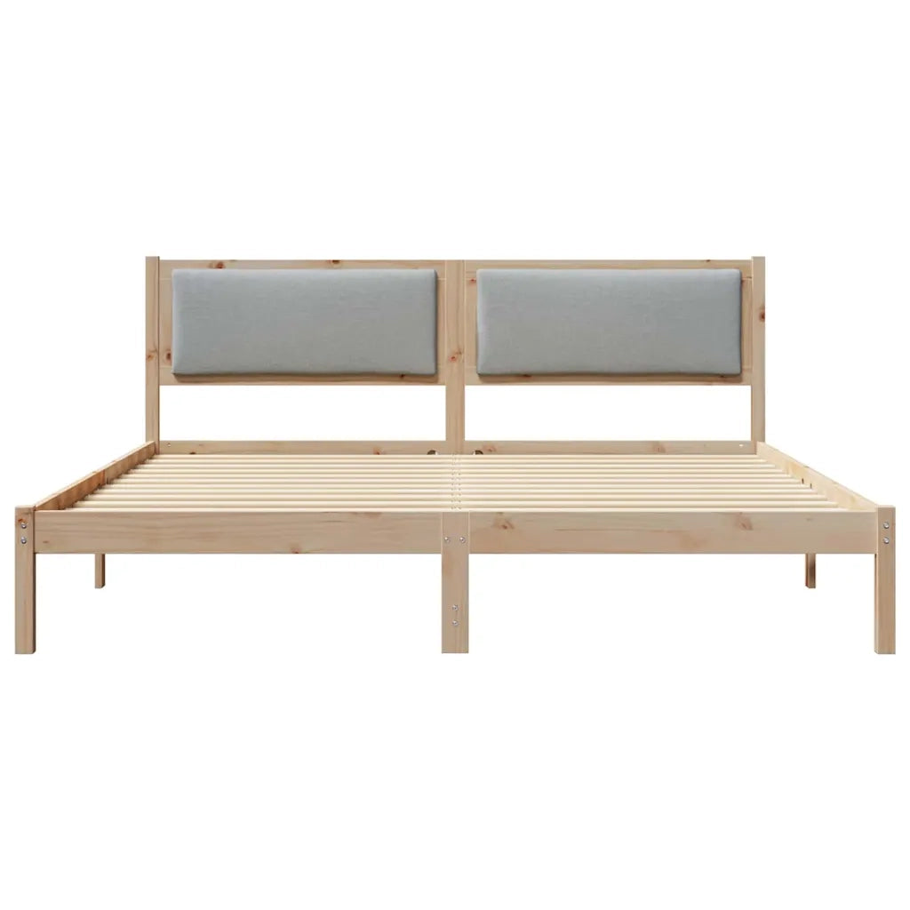 Struttura del letto Grigio chiaro 200 x 200 cm Pino massello