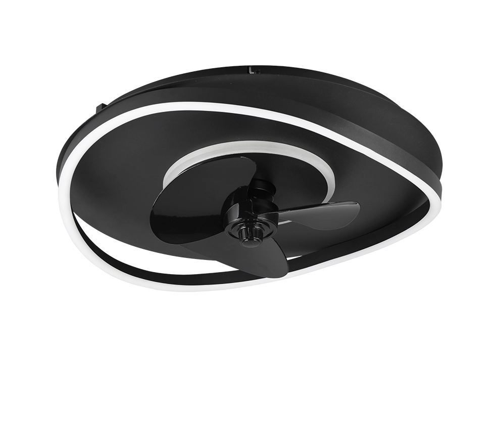 Plafoniera con Ventilatore estate/inverno, metallo, nero, D 50 cm Sortland