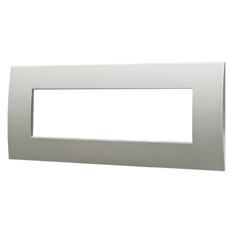 Placca Plastica Serie Venus 7P Colore Silver Compatibile Con Vimar Arke