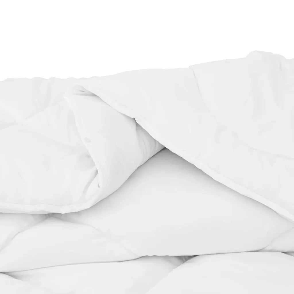 vidaXL Trapunte & Duvet Bianco 155 x 200 cm Microfibra