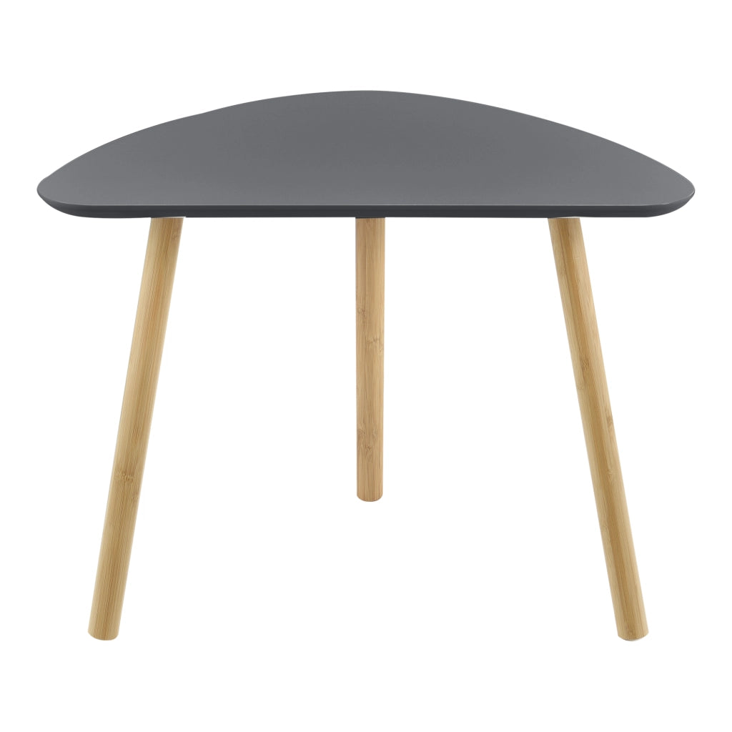 Set da 2 Tavolini da Salotto in Altezze Diverse 2 Tavolini Impilabili con Gambe in Bambú Tavolini Bassi da caffè con