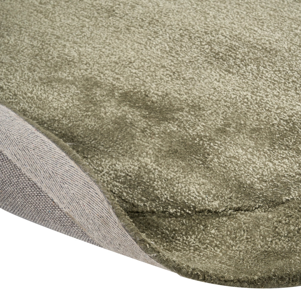 Tappeto Verde Viscosa e Lana Forma Irregolare 200 x 300 cm Stile Moderno Glam