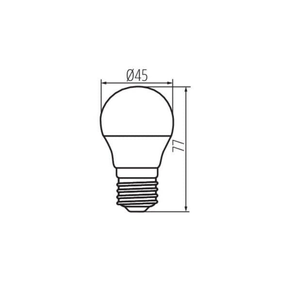 Lampadina LED G45 E27 6,5W 806lm 4000K neutra Miledo