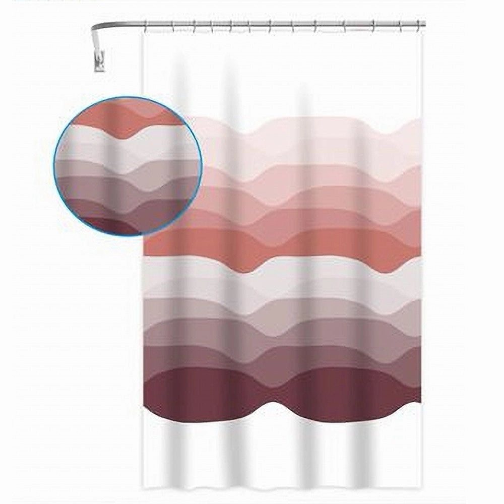 Trade Shop - Tenda Per Doccia Vasca Bagno Con 12 Ganci Gradazioni Di Colore 240 X 200cm 87574 -