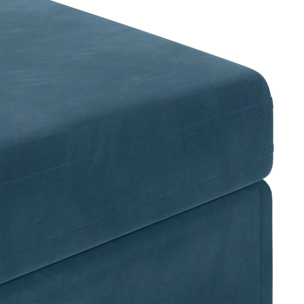 Pouf Blu 101 x 41 x 40 cm Velluto e Legno Ingegnerizzato 876794