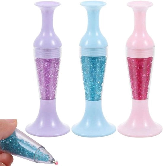 Stilografiche diamantate con accessori per la lavorazione artistica delle unghie