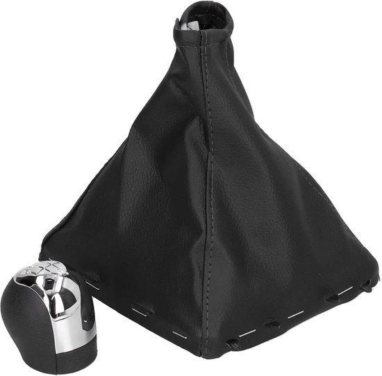 Pompa di cambio automatico in plastica pelle nera per bagagliaio - Opel Vectra C/Vectra B/Corsa/Astra 2002-2005, 5 marce.