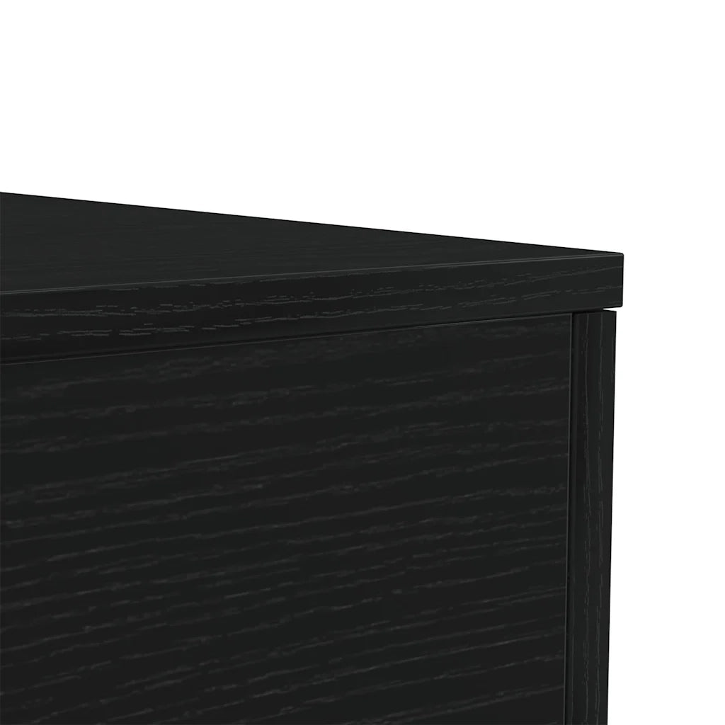 Tavolino da salotto | Tavolino da caff¨¨ | Tavolino da Soggiorno con Luci LED Rovere Nero 90x50x40 cm
