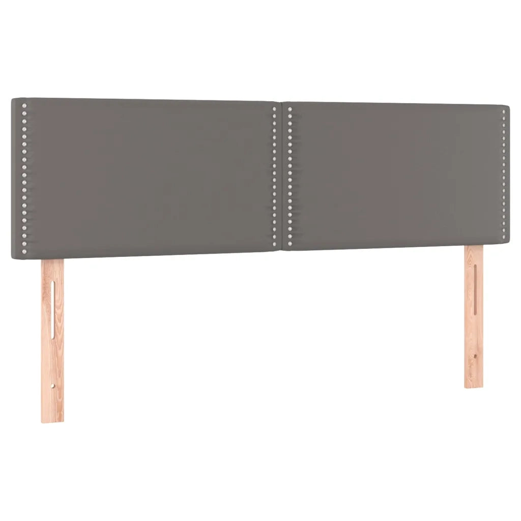 Giroletto a Molle con Materasso Grigio 140x190 cm in Similpelle