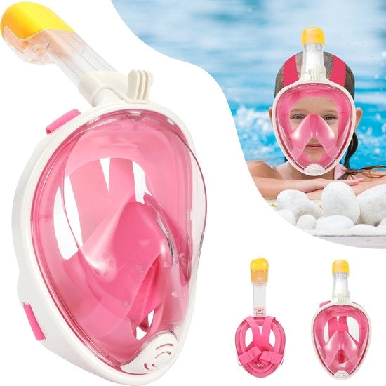 Kit di immersione per bambini - Occhiali da immersione per bambini con tubo di immersione - Kit di immersione per bambini con maschera - Maschera di immersione per bambini - Rosa - Immersione e immersione per bambini nel 2024