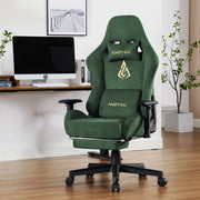 Sedia Gaming con Poggiapiedi Regolabile e Girevole ¨C zephmum ¨C Verde
