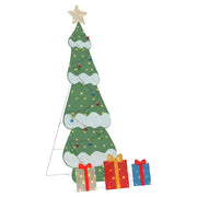 Albero di Natale | Decorazioni natalizie Illuminato con 3 Scatole Regalo 2D Bianco Caldo