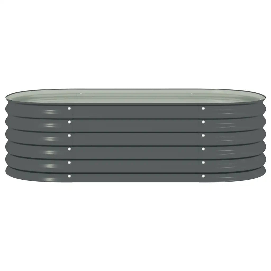 Letto Rialzato Giardino 160x80x44 cm in Acciaio Zincato Grigio