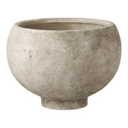 Portavaso in ceramica grigia a coppa larga su base o26x19,5 cm