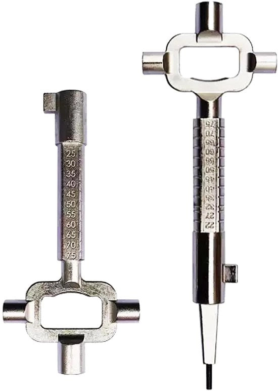 Chiave a Serraggio Universale - 2 Stuhi - Chiave a Serraggio per Architetti - Chiave a Serraggio per Schiaccianoci - Chiave a Inserimento Cilindri - Chiave a Zinghera, 20 cm/14 cm