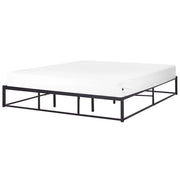 Letto Nero Metallo EU Doppio 180 x 200 cm Stile moderno industriale Doghe incorporate senza poggiatesta