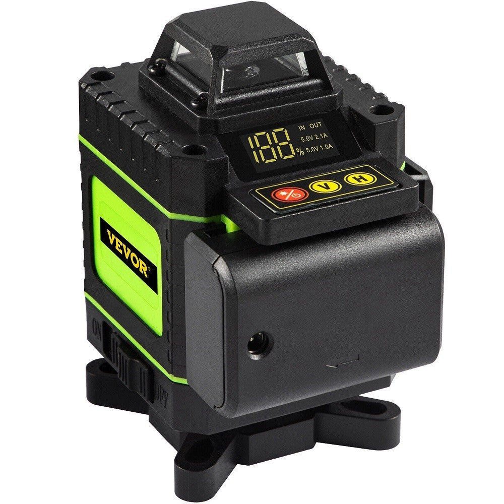 Trade Shop - Livella Laser A Verde 16 Linee Autolivellante 4x360° Con Base Di Treppiede -
