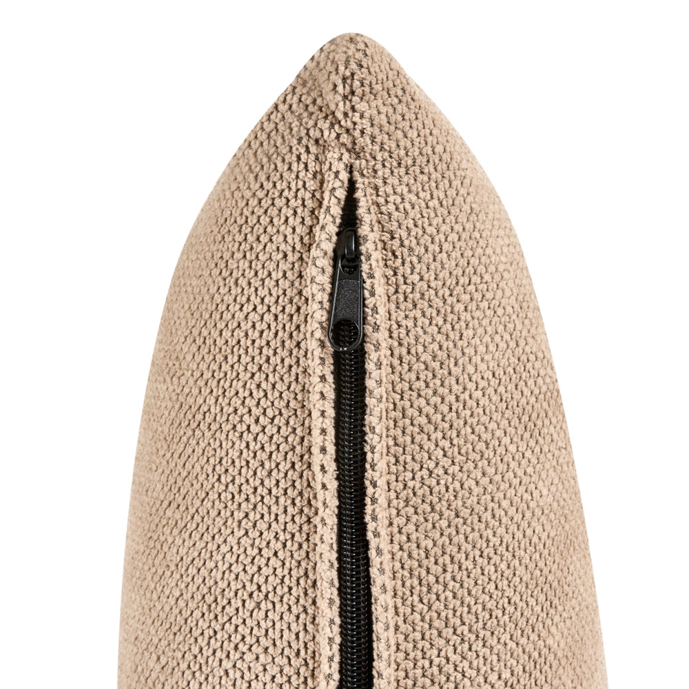 Divano 3 posti Marrone Chiaro Poliestere Rivestimento idrorepellente Soggiorno Stile Moderno