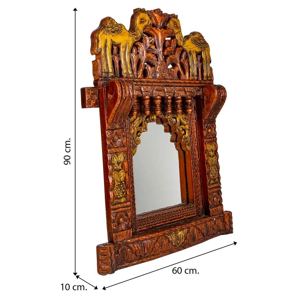 Specchio in legno 51x68x10h