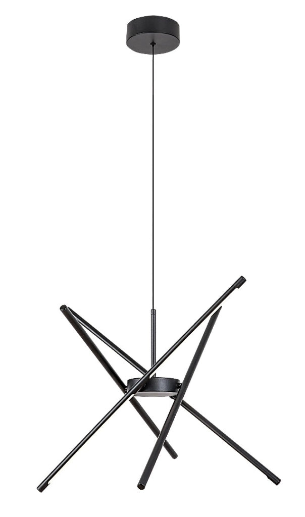 Lampadario LED Rabalux Henli2 nero 40W 3000K moderno Ø66