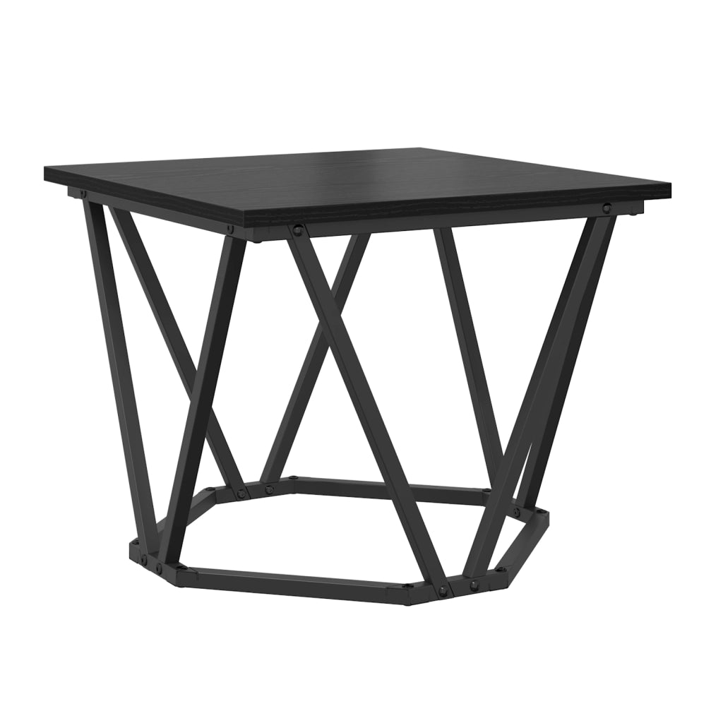 Tavolini 3 pz Nero Rovere Legno Ingegnerizzato
