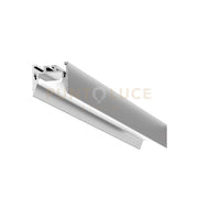 BUCAREST G - PROFILO IN ALLUMINIO SEZIONABILE CON DIFFUSORE AD INCASTRO BIANCO PARETE/SOFFITTO/SOSPENSIONE MT2 COLORE ARGENTO