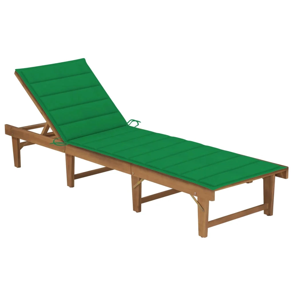 Lettino prendisole sedia a sdraio lettino prendisole letto da giardino mobili da giardino mobili da esterno pieghevoli con cuscino legno massello di acacia 02_0012845