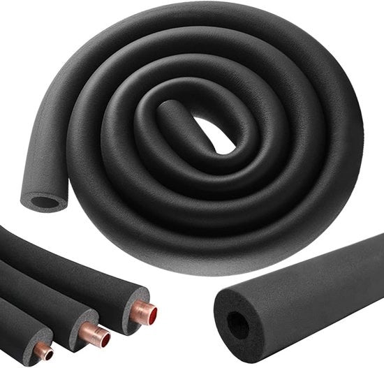 Isolamento a tubo 1,8m - Self-adesivo - 9 mm di spessore - Impermeabile - Alta elasticità - Energetico - Seringa per isolamento