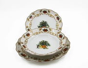Servizio di Natale - Set di servizio di Natale - Porcellana - Servizio per Natale - Set da tavola - Decorazione da tavola per Natale - Servizio festivo - Tavola di Natale - Set di servizio bianco rosso - Servizio da tavola