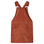 Abito Scamiciato da Bambina Velluto a Coste Cognac 104 CFW3147045