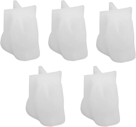 Set di 5 Forme a forma di gatto in silicone per resine epoxy - Adatto per forno/microonde/congelatore - Flessibile - Resistente alle temperature - Progettato in 3D - Forma in silicone