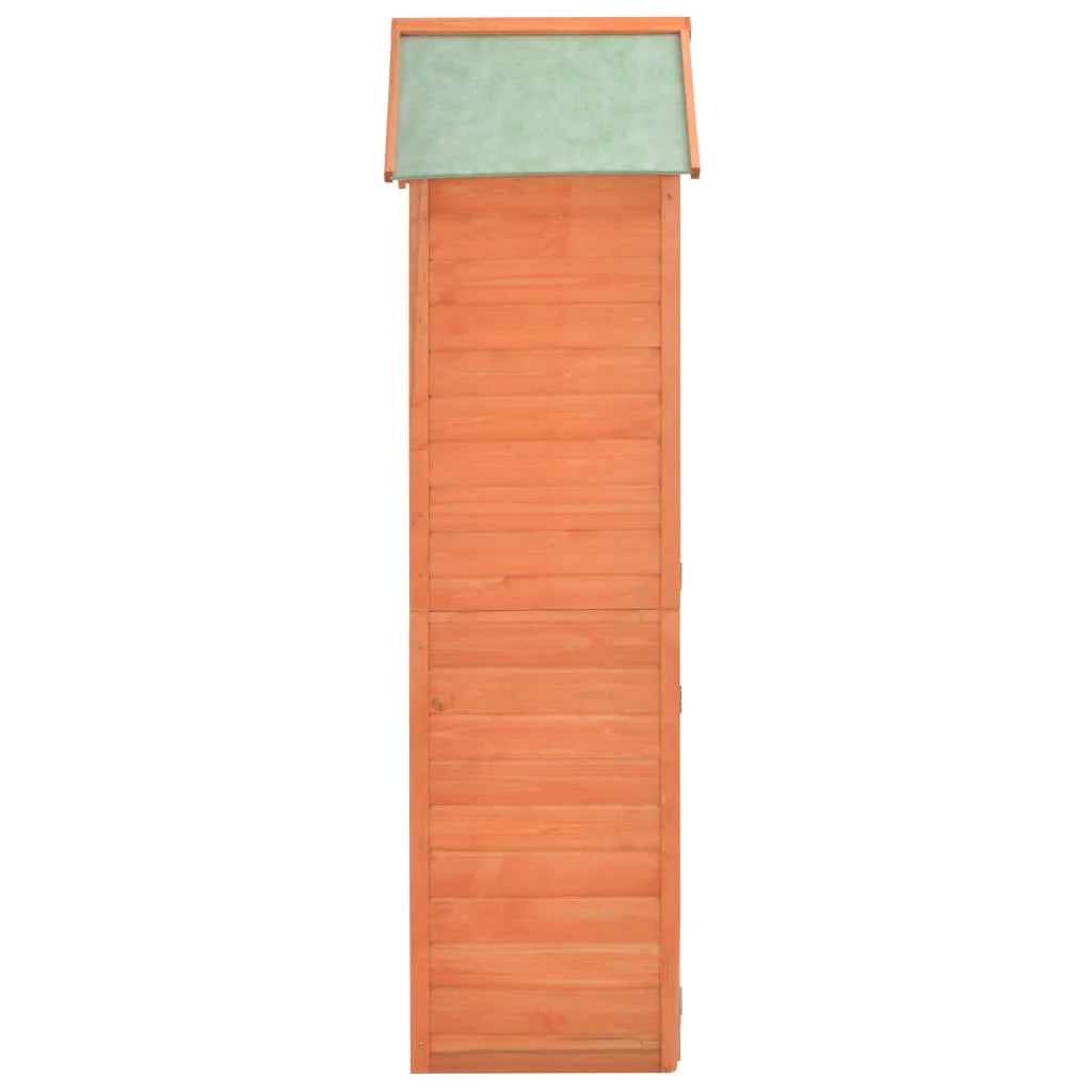Casetta da giardino cabina ripostiglio casetta da esterno robusta casetta per attrezzi 71 x 60 x 213 cm legno marrone 02_0022178