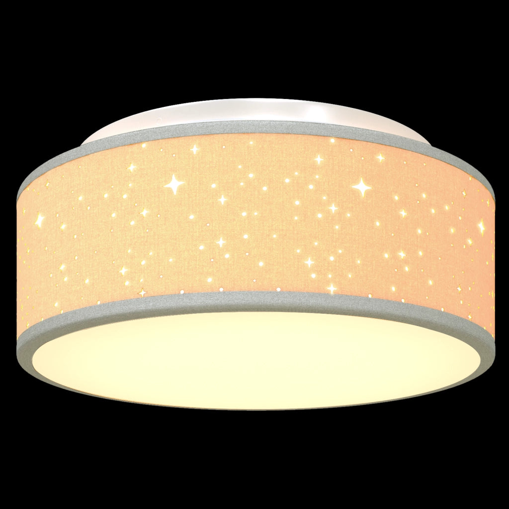 Lampade a soffitto con paralume stellato Grigio Ã˜ 30 cm Tessuto E27