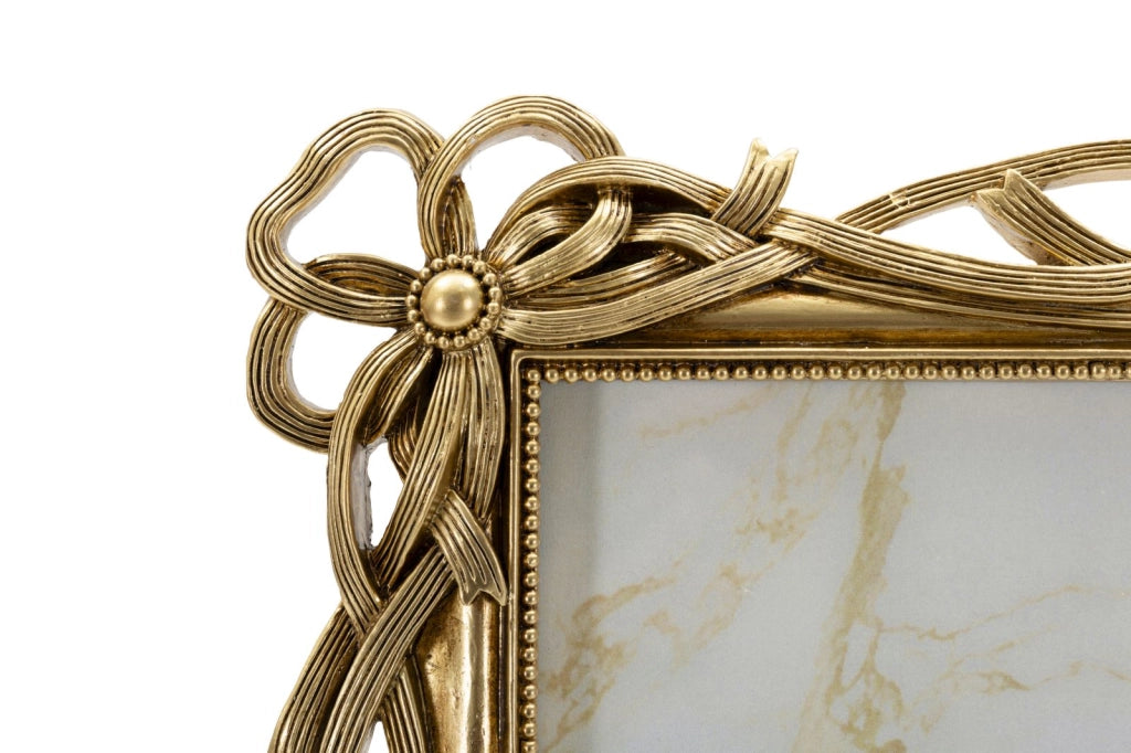 Cornice Knot 29x2,4x33,6 cm in Resina e Vetro Oro