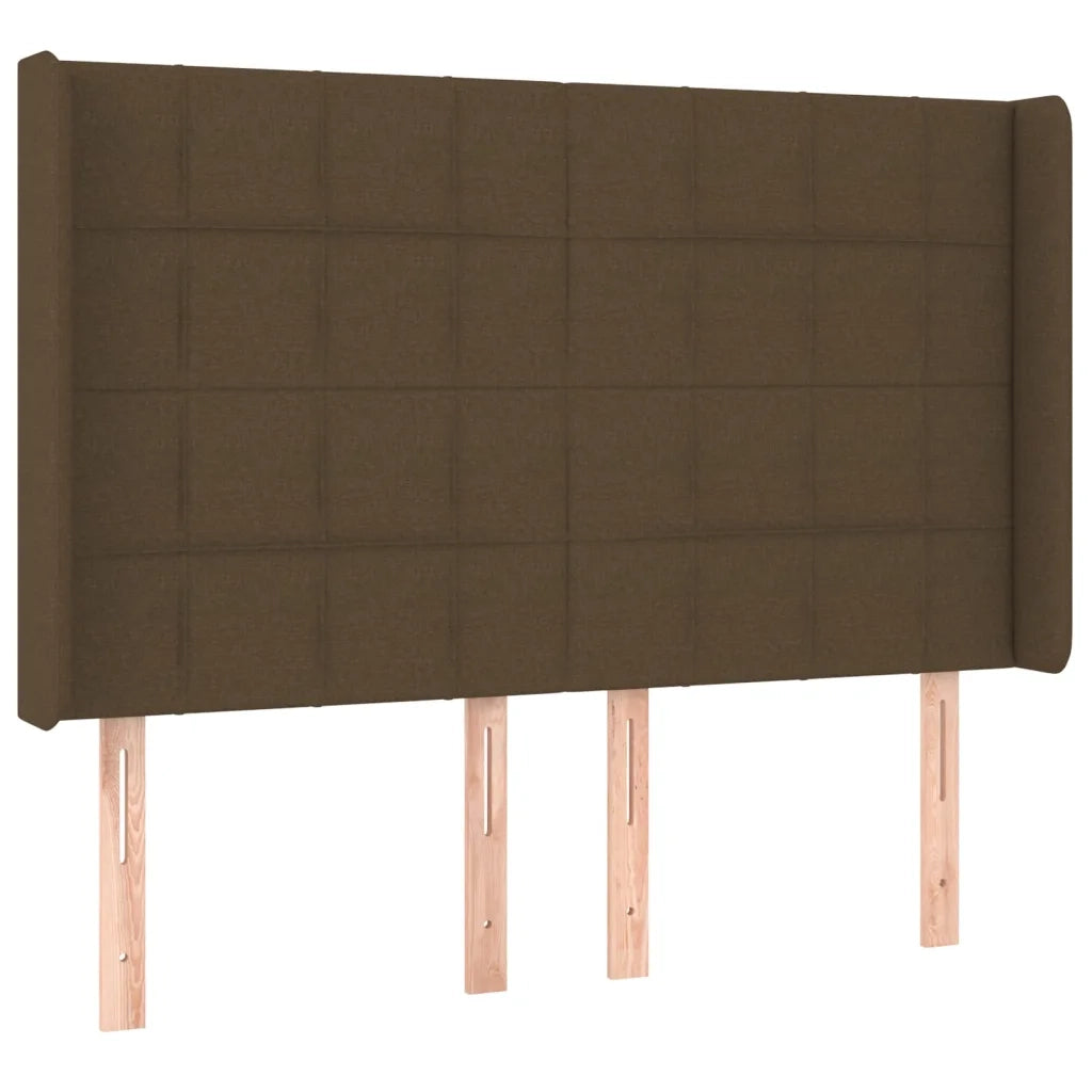 Testiera | Testata ad Orecchio MarroneScuro147x16x118/128cm inTessuto
