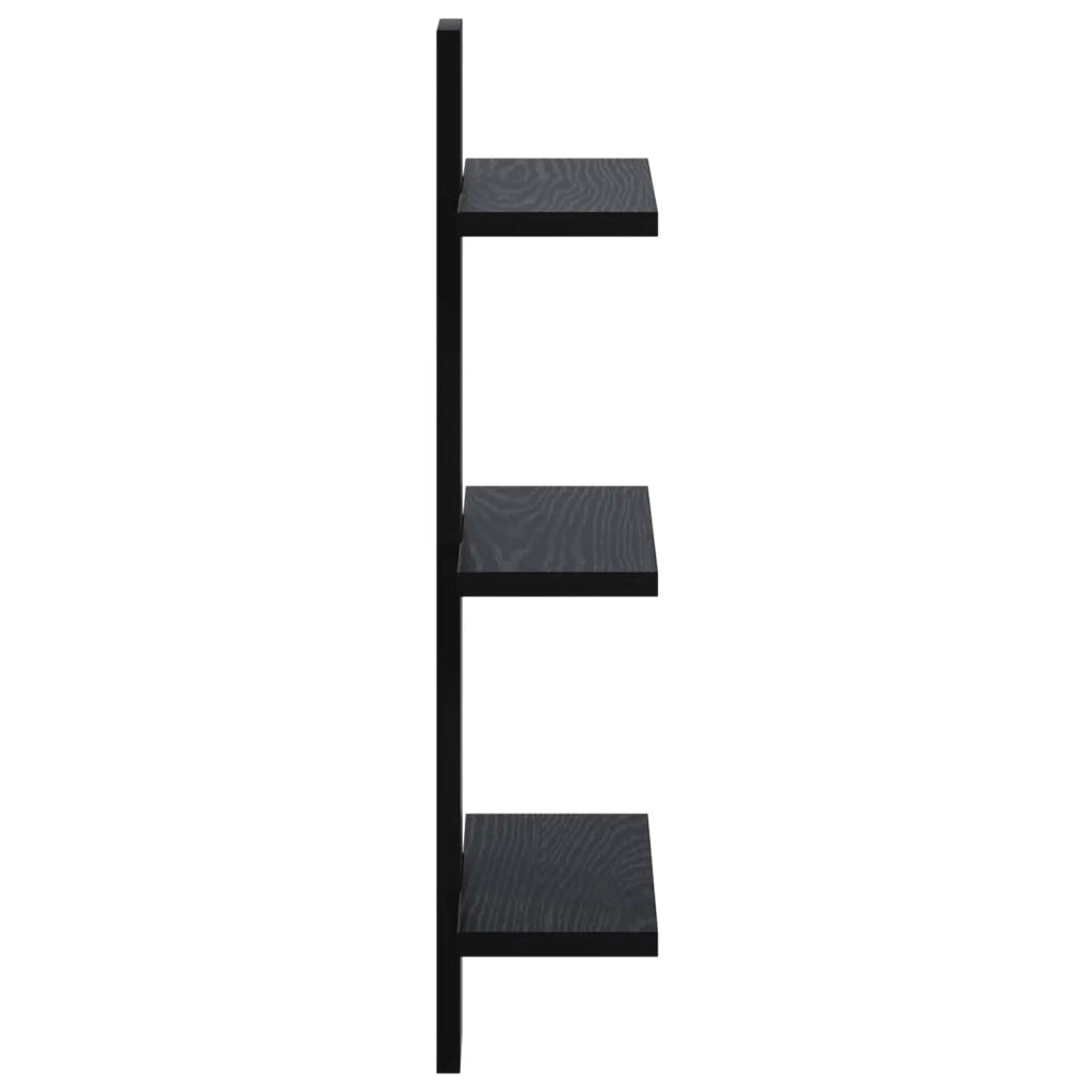 Scaffale da parete Rovere Nero 30 x 13,5 x 64,5 cm 8020314