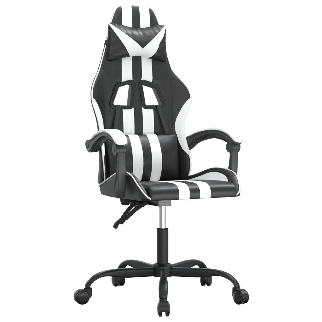Sedia da Gaming | Sedia da e-sports Nero e Bianco in Similpelle