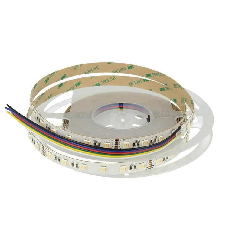 24V Bobina Striscia Striscia Led RGB + CCT 5 Colori Canali 23W/M RGB+W+WW 5 Metri