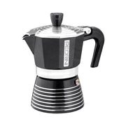 Macchinetta Caffettiera Caffè Infinity Rock Nera 3 Tazze