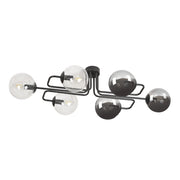 Lampadario Emibig Brendi 6xE14 nero vetro multicolor