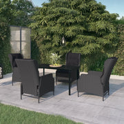 Set Mobili da Pranzo per Giardino 5 pz Grigio Scuro cod mxl 41129