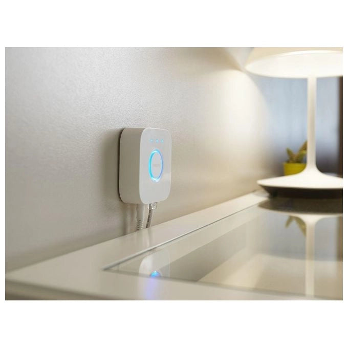 Philips 8719514342620 Hue Bridge Centro di Controllo Smart Home per Fino a 50 Luci e 12 Accessori colore Bianco