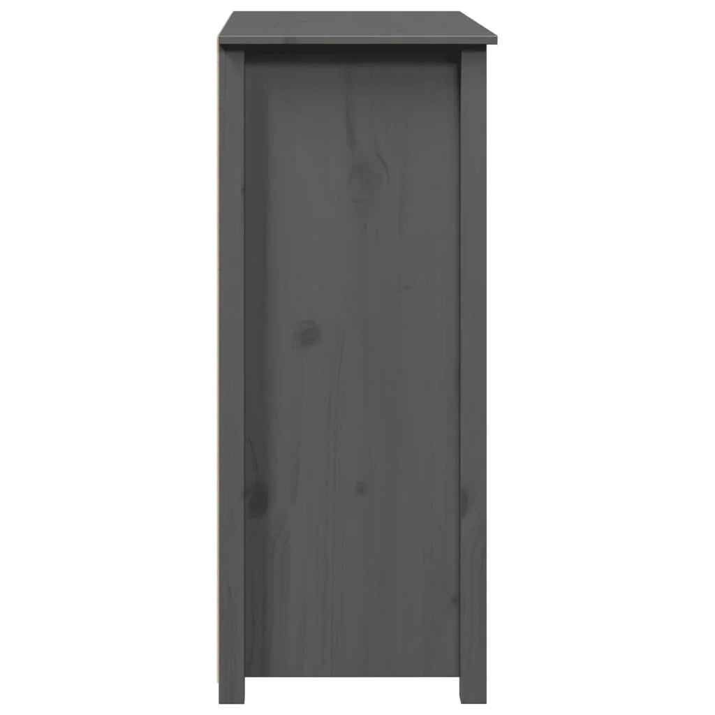 Buffet credenza cassettiera armadio mobile contenitore organizer per cucina soggiorno salotto 83 x 41,5 x 100 cm legno massello di pino grigio 02_0031808