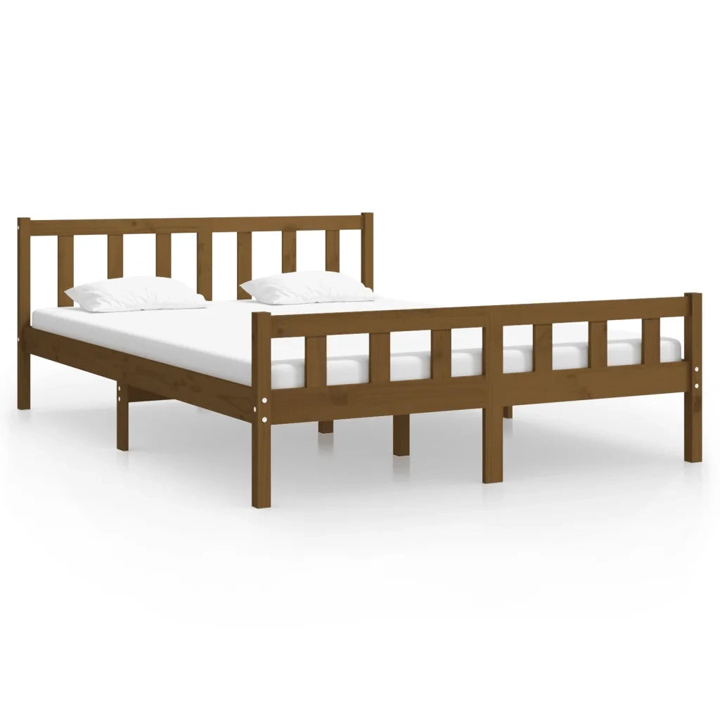 Giroletto Miele in Legno Massello 150x200 cm 5FT King Size cod mxl 31676