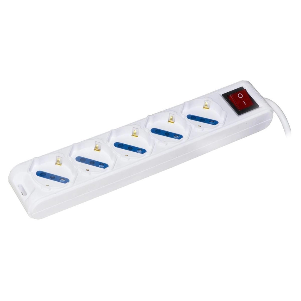 Link multipresa 5 prese universali ita-schuko 10a - spina tripolare 10a con interruttore