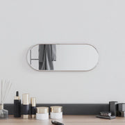 Specchio da Parete Argento 40x15 cm Ovale