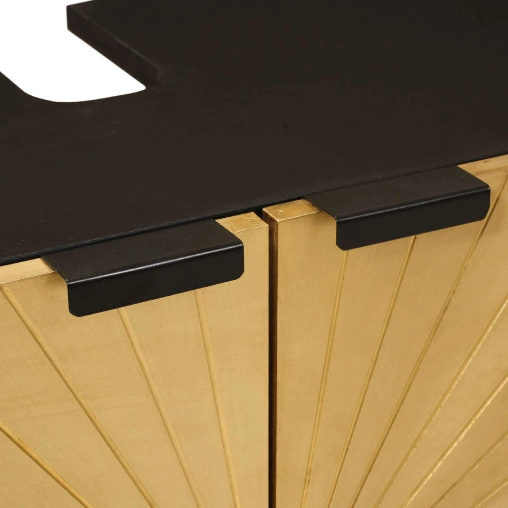 Armadio sottolavello con lo scaffale Nero e Oro 62 x 33 x 58 cm 4017847