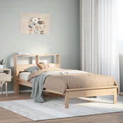 Letto Libreria senza Materasso 100x200 cm in Legno di Pino