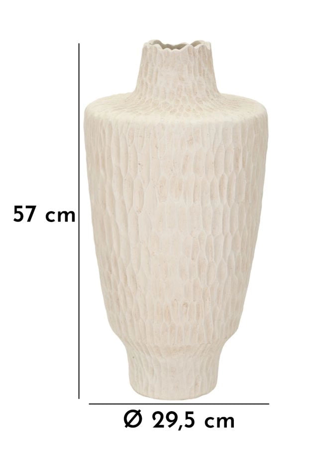 Vaso Shade Ø29,5x57 cm in Mgo Crema