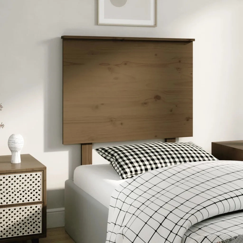 Testiera per Letto ambra 79x6x82,5 cm in Legno Massello di Pino